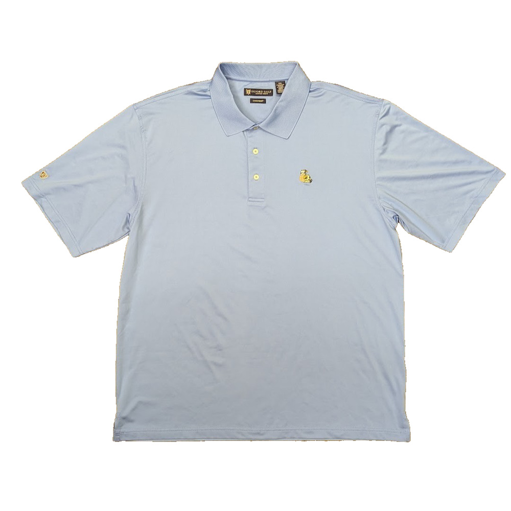 Oxford Twin Eagles Golf Super Dry 2XL Coolmax Polo Shirt Blue Spandex Size XXL